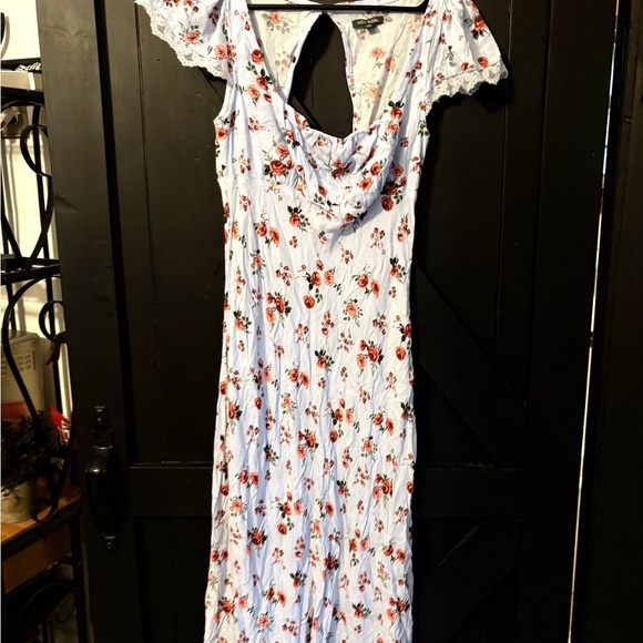wild fable Dresses & Skirts - wild fable White Midi Dress with Red Floral Print